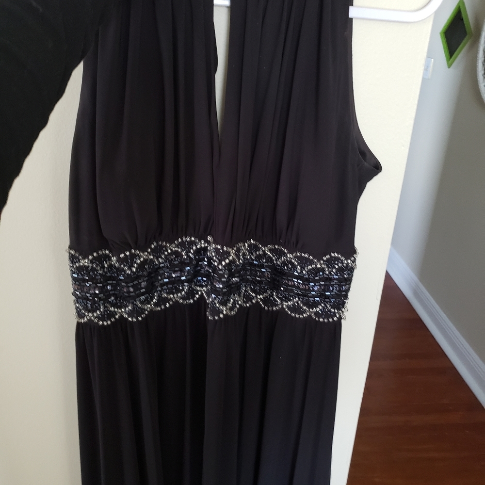 Floor length formal black gown